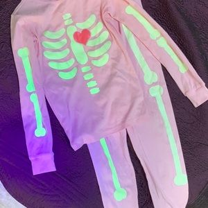 Gymboree glow in the dark skeleton Pajamas